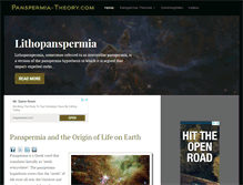 Tablet Screenshot of panspermia-theory.com